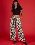 Drop Pocket Pants - Cow Print