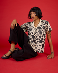 Pantry Button-Up - Cow Print