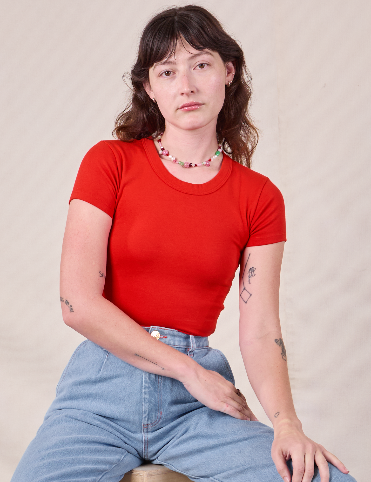 Baby Tee - Mustang Red