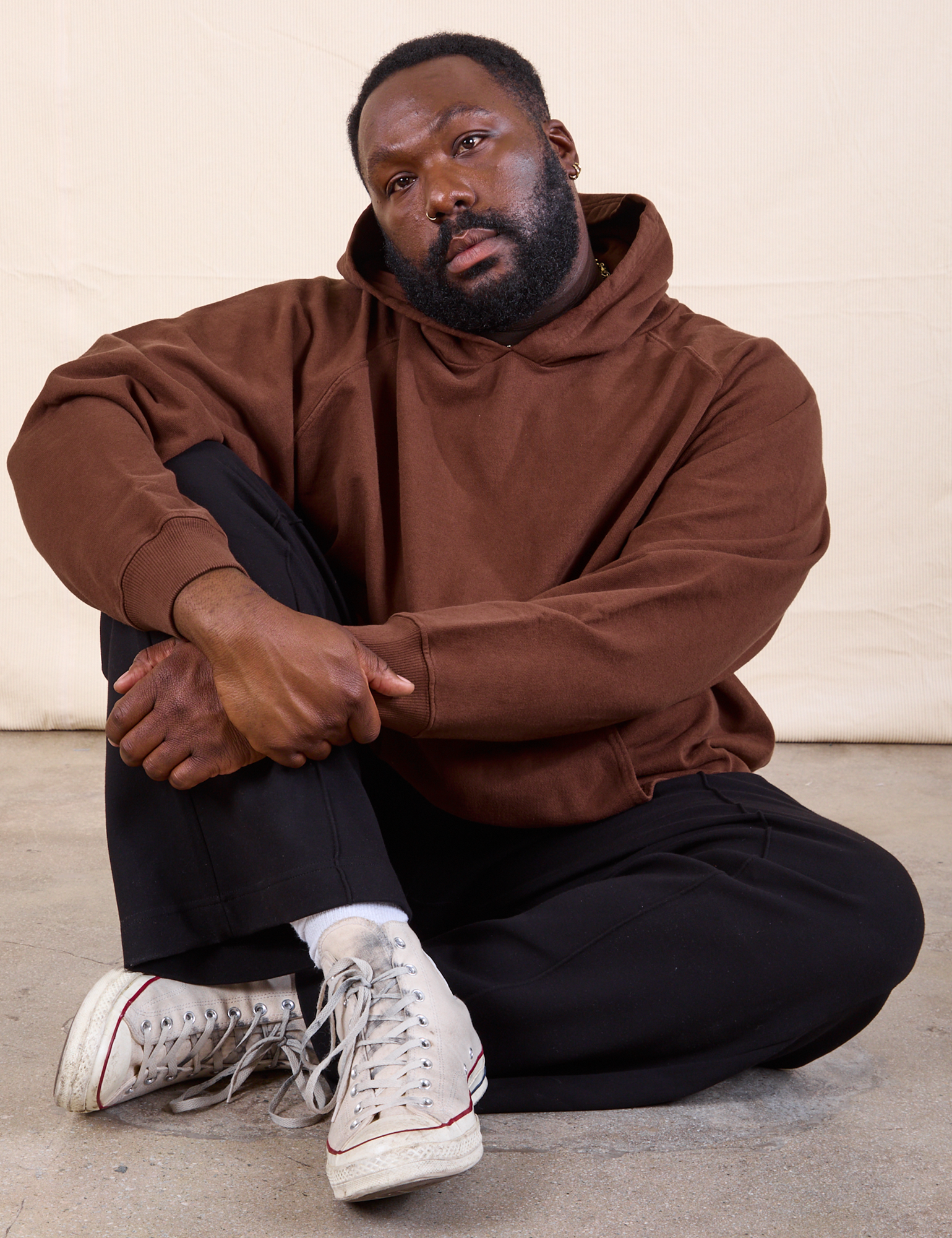 Oversized Hoodie Fudgesicle Brown