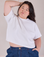 Ashley is 5'7" and wearing L Cropped Burly Tee in Vintage Tee White