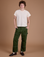 Quinn is 6’3” and wearing M Carpenter Jeans in Evergreen paired with the Organic Vintage Tee in Vintage Tee Off-White