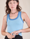 Alex is 5'8" and wearing P Colorblock Cropped Tank in Baby Blue