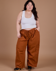 Drop Pocket Cargo Pants - Burnt Terracotta