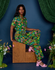 Kandia is wearing Pond Party Print Jumpsuit