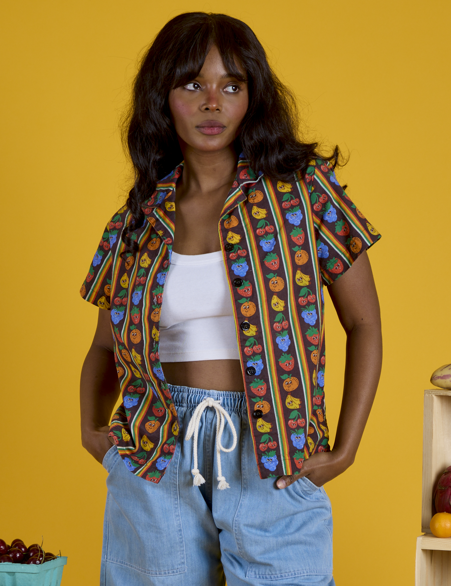 Fruit Fantasy Pantry Button-Up