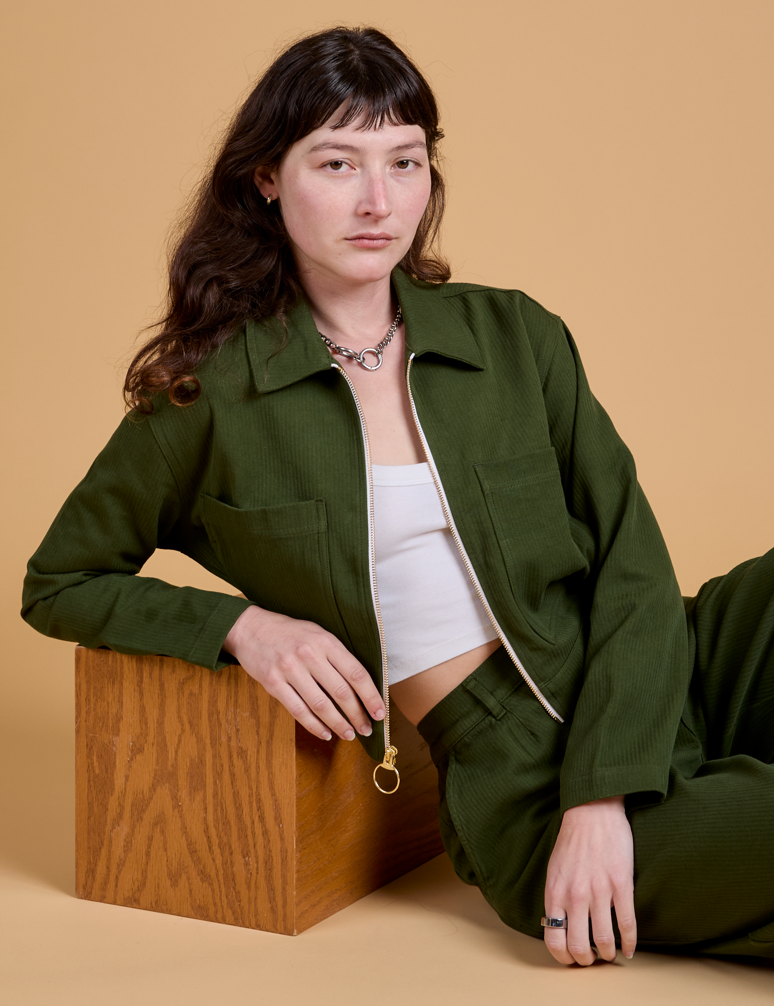 Heritage Mechanic Jacket in Evergreen on Alex