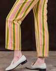 Stripe Work Pants in Vintage Sofa pant leg close up on Margaret