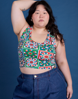 Cropped Tank Top - Quilt Print