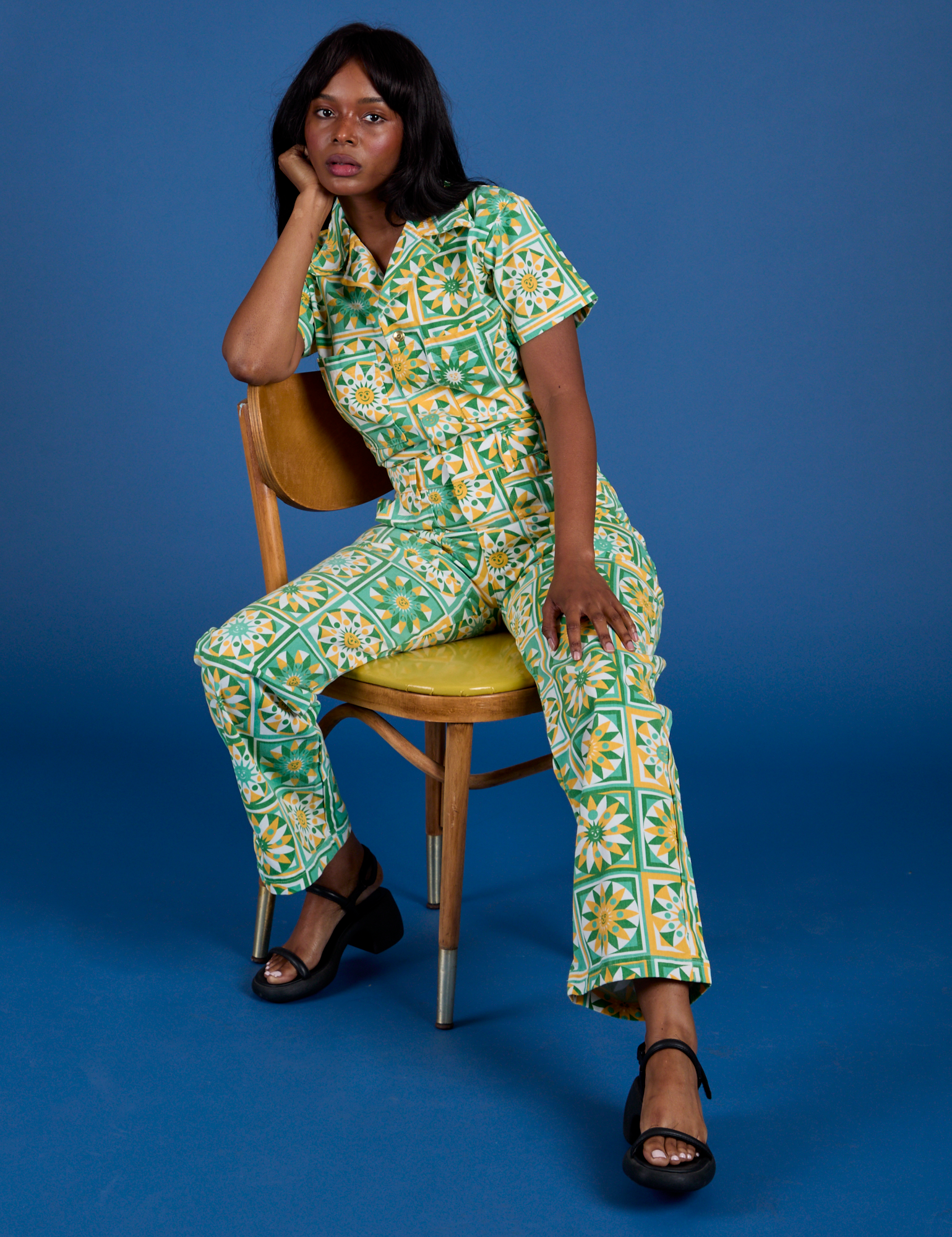Spring Quilt Print Jumpsuit