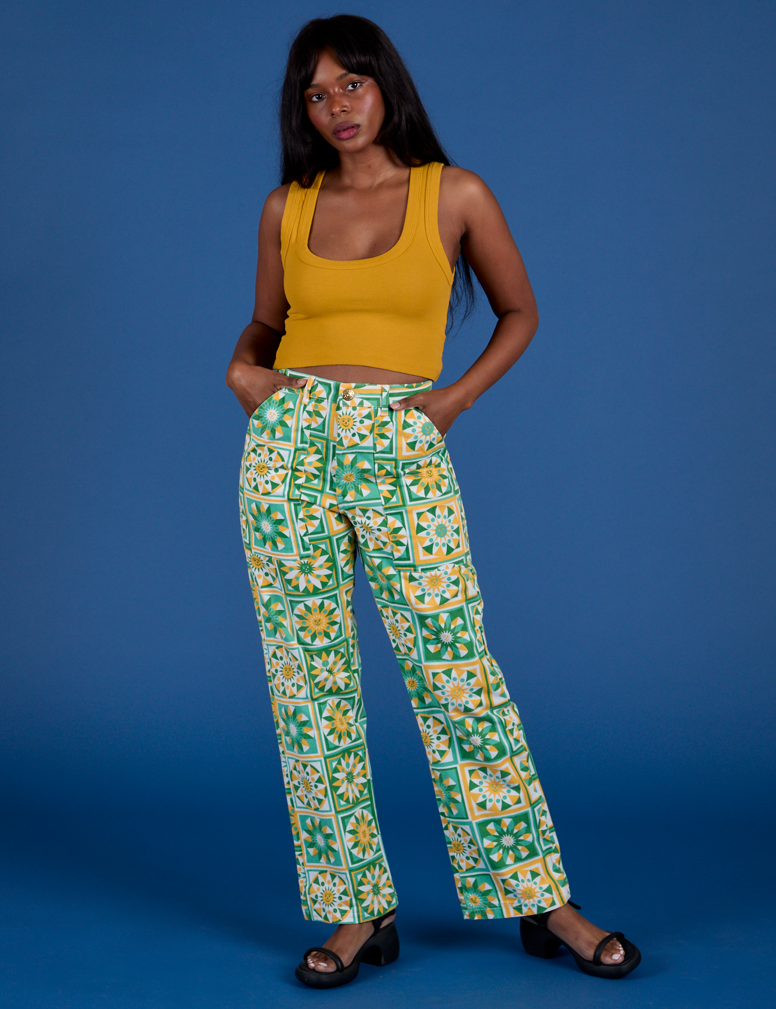 Work Pants - Spring Quilt Print
