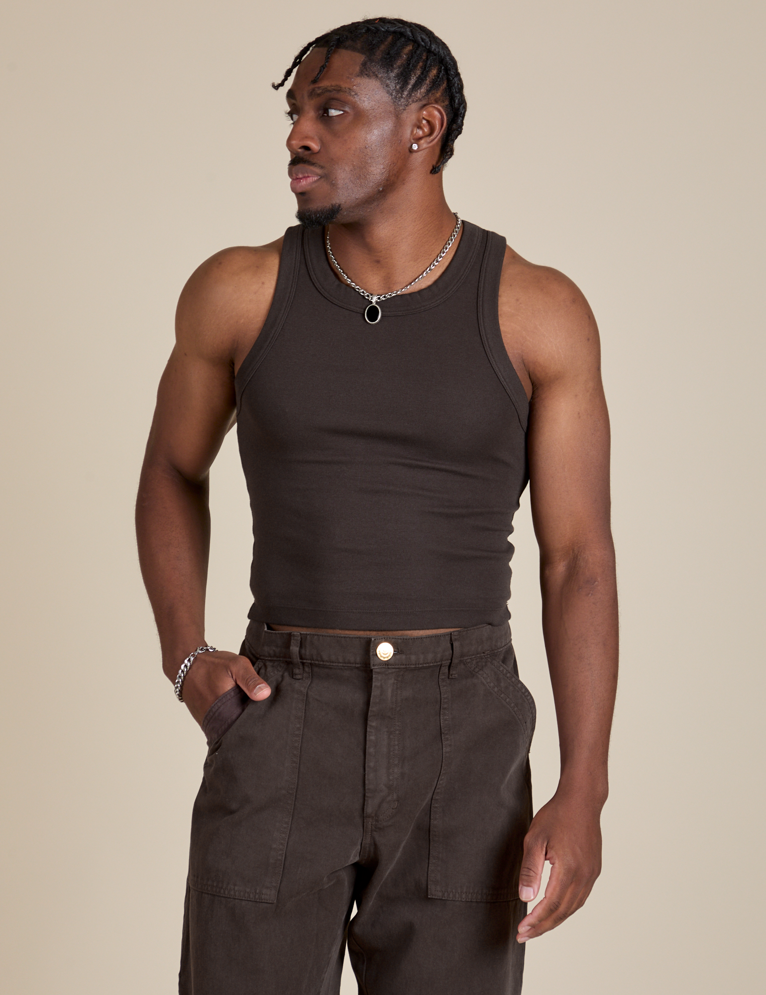 Racerback Tank - Espresso Brown