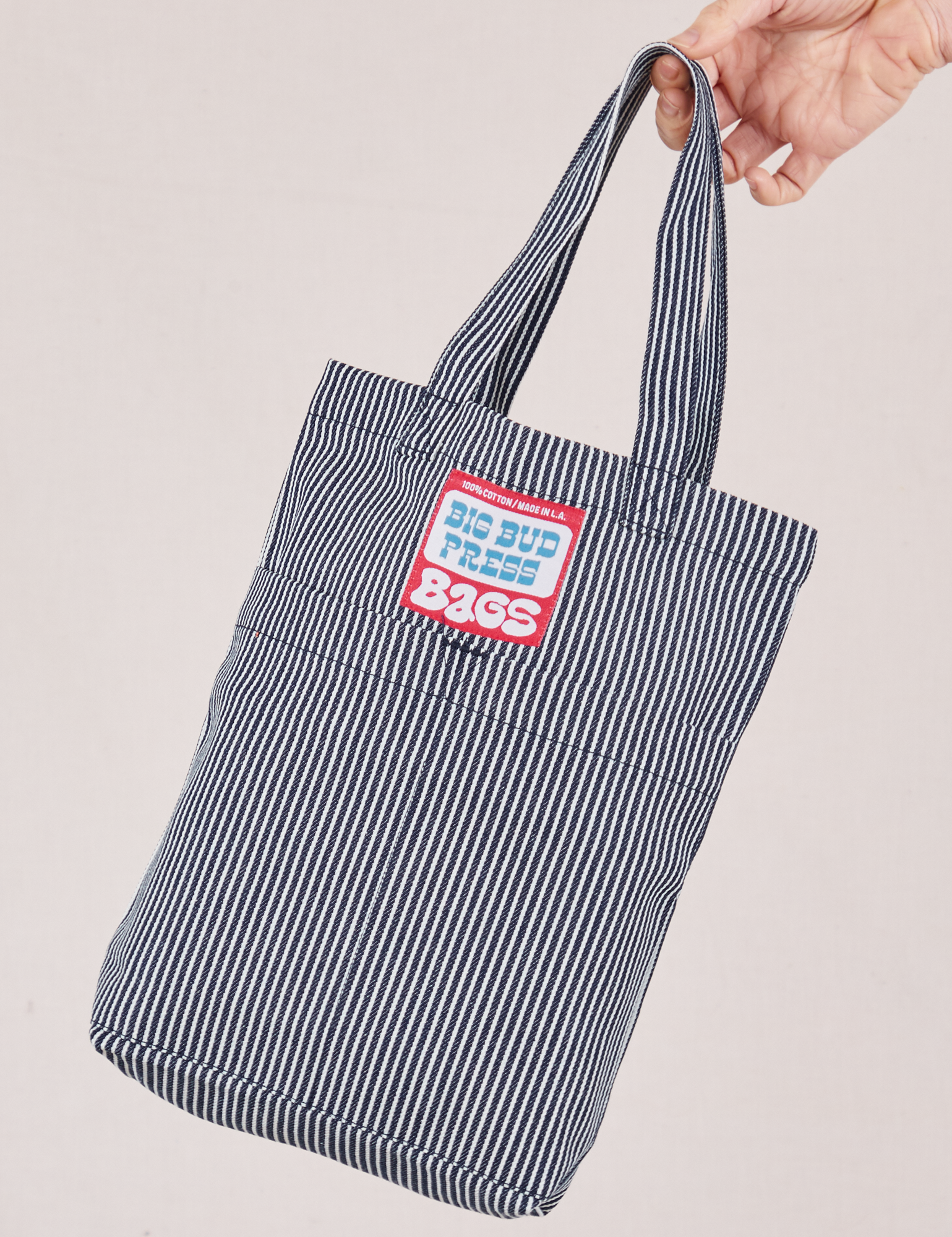 Railroad Stripe Denim Mini Tote