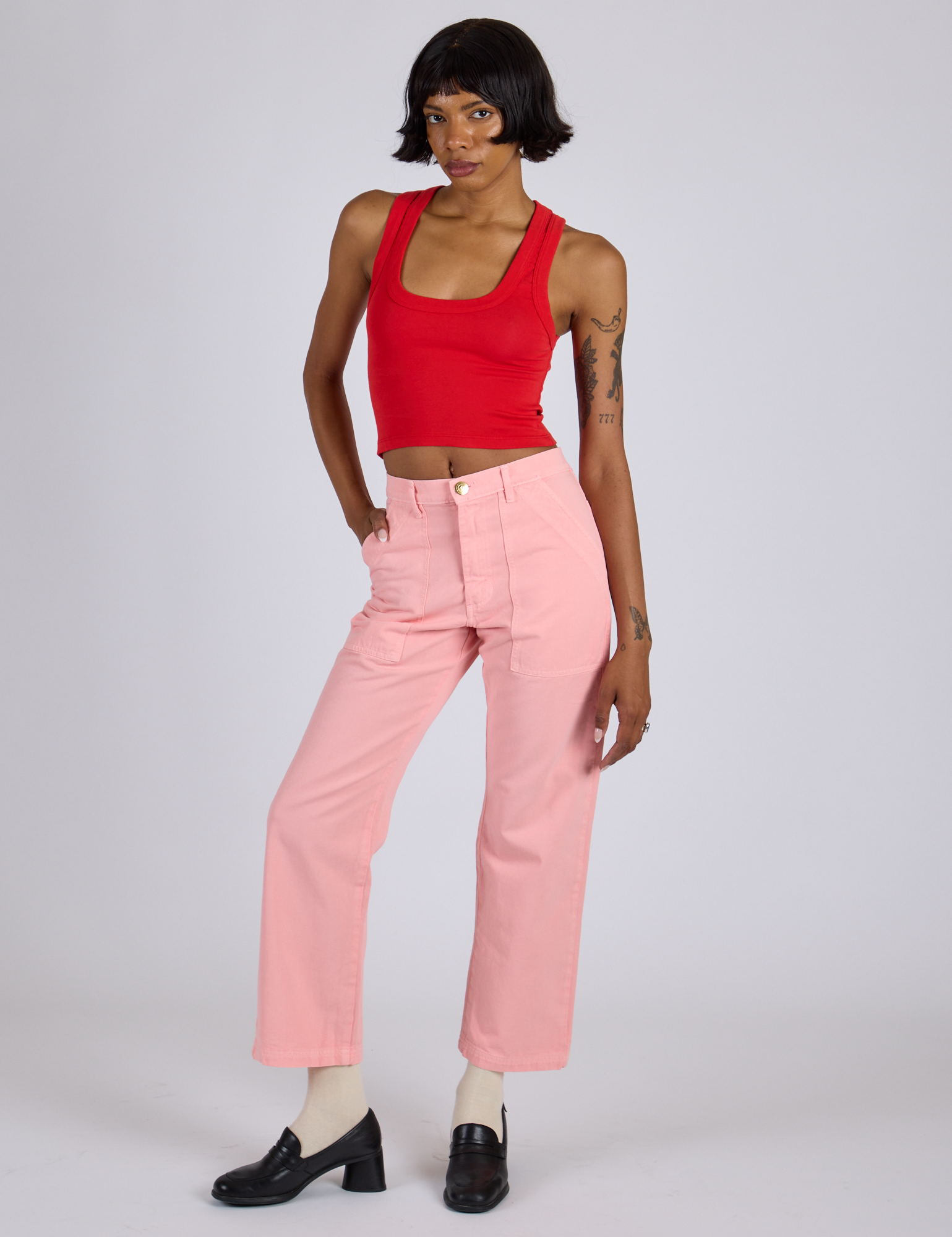 Work Pants - Baby Pink