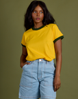Vintage Ringer Tee - Sunshine Yellow