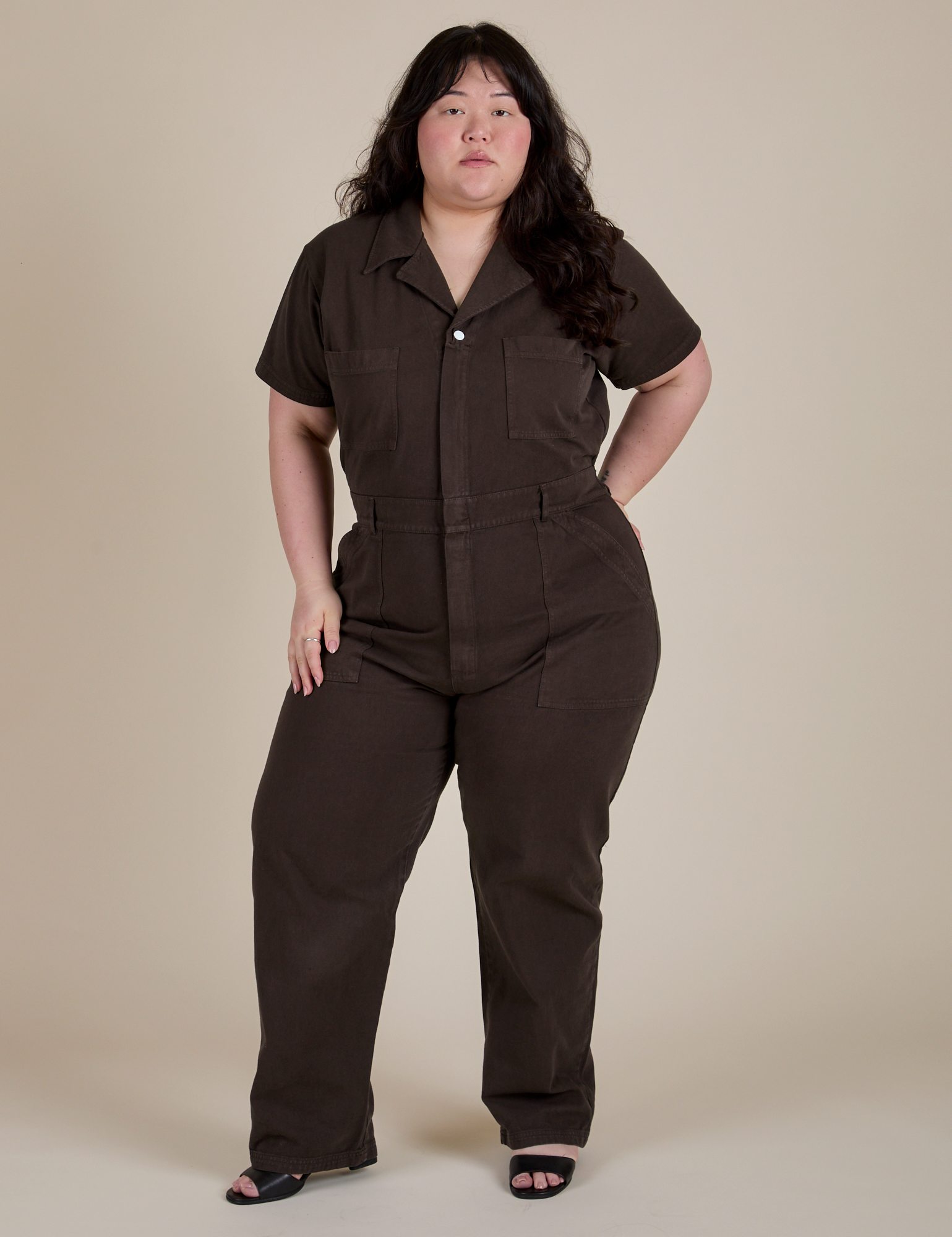 Short Sleeve Jumpsuit - Espresso Brown – BIG BUD PRESS Short Sleeve Jumpsuit - Espresso Brown – BIG BUD PRESS