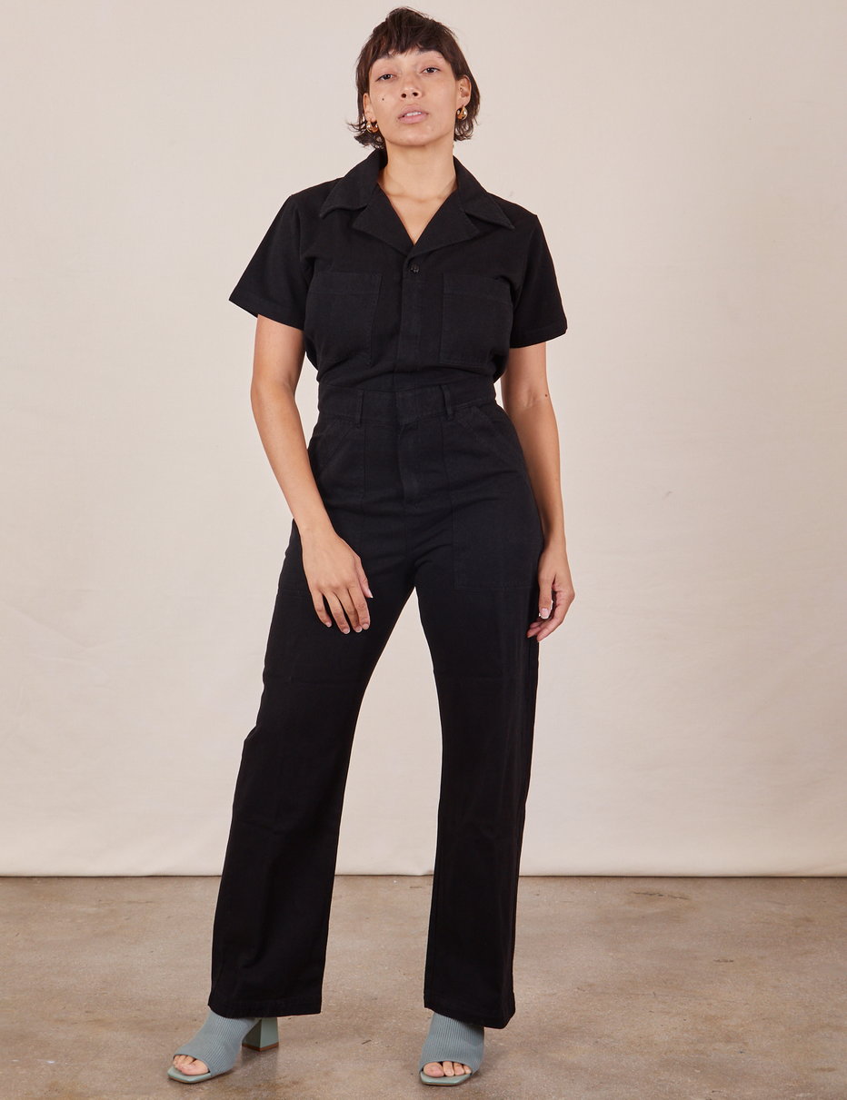 Short Sleeve Jumpsuit - Basic Black – BIG BUD PRESS