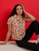 Shahana is wearing Hot Stuff Print Pantry Button-Up