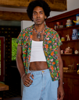 Jerrod is 6'3" and wearing S Kitchen Collection Pantry Button-Up