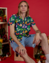Grant is wearing Veggie Village Pantry Button-Up