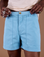 Close up of Classic Work Shorts in Baby Blue on Jerrod