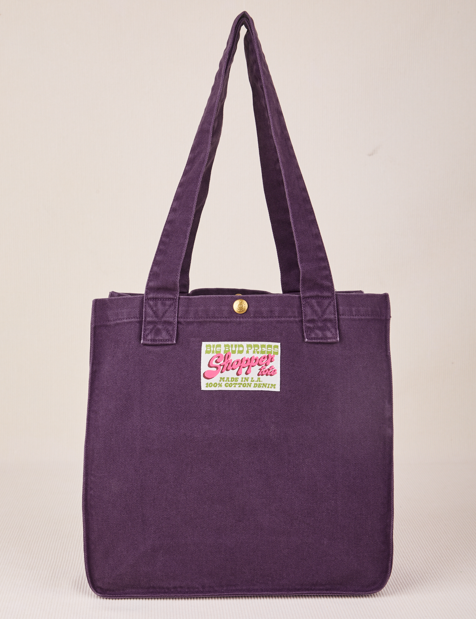 Logo Canvas Shopper Tote Bag