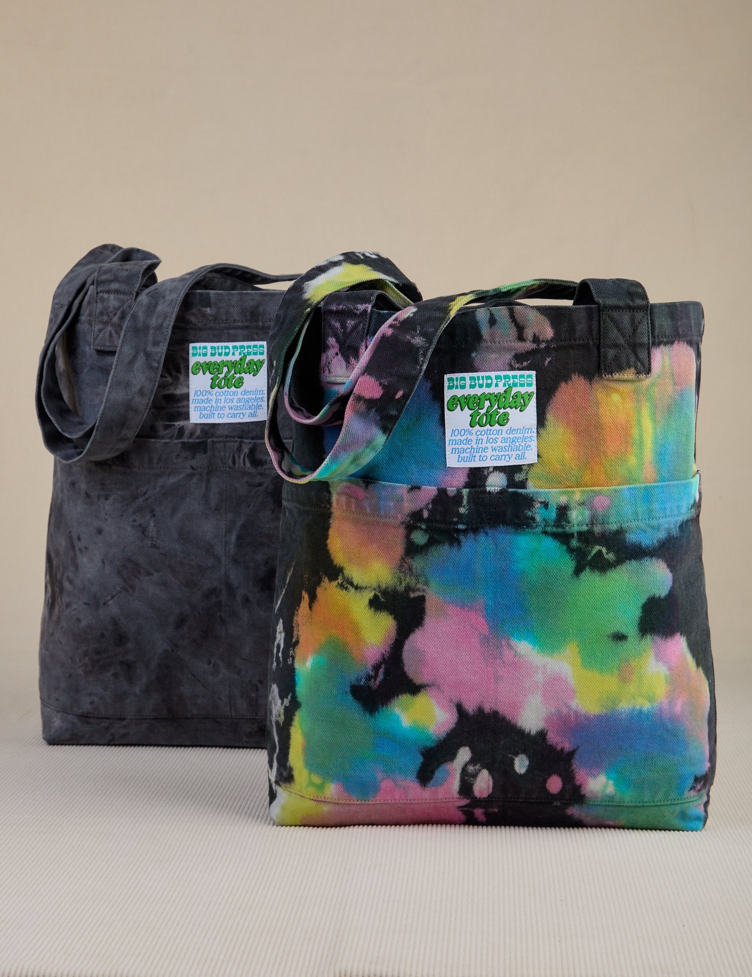 Everyday Tote in Black Magic Waters and Rainbow Magic Waters