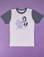 Grey Cool Girl Tee. White body with grey sleeves and neckline.