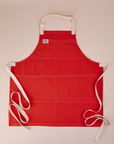 Full Denim Apron in Mustang Red