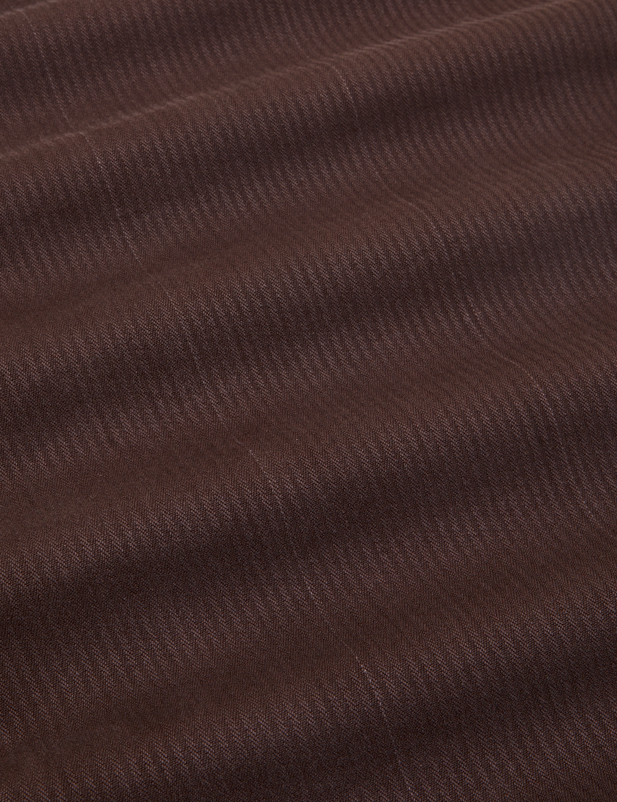 Heritage Trousers in Espresso Brown fabric detail close up