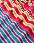 Cropped Overshirt in Mixed Stripe fabric detail close up