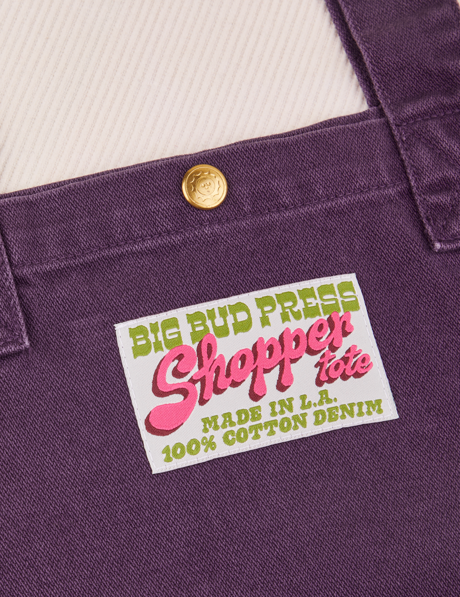 Shopper Tote Bag in Nebula Purple close up