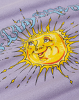 Bill Ogden's Sun Baby Crew in Faded Grape fabric detail close up. 