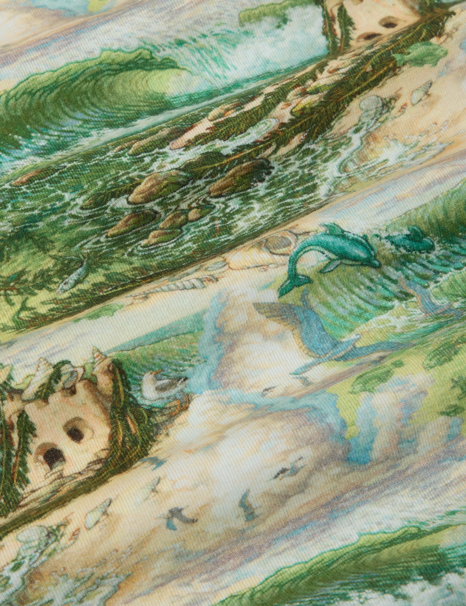 Ocean and Sky in Cami fabric detail close up