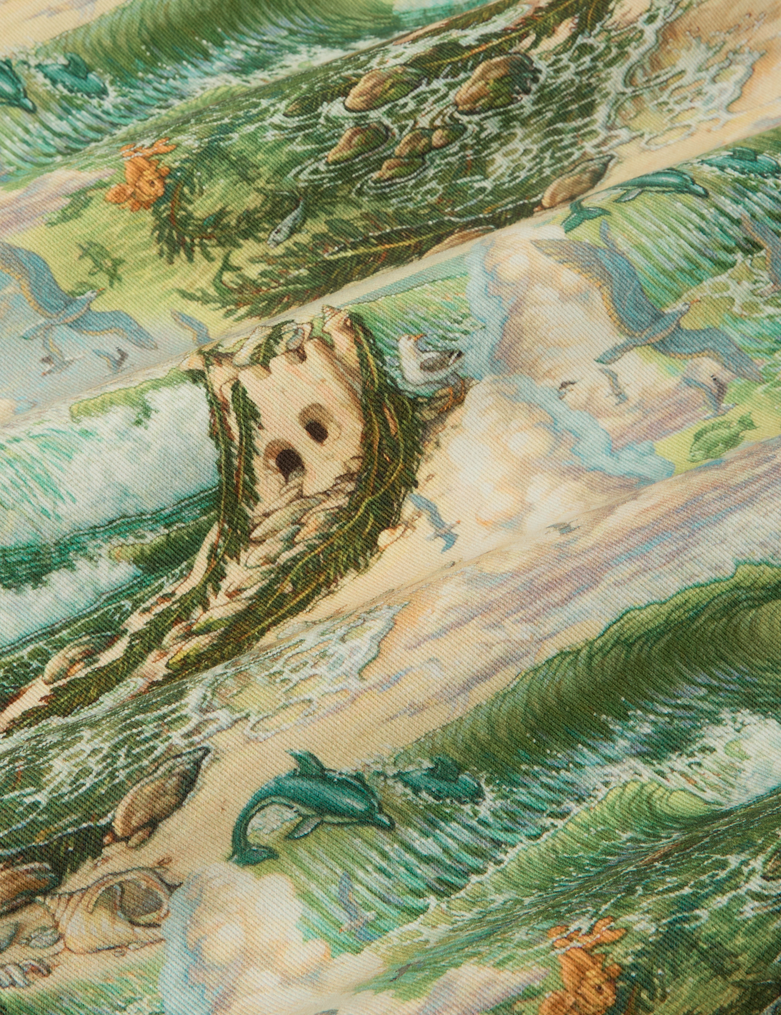 Ocean and Sky Jumpsuit fabric detail close up