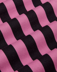 Black Stripe Work Pants - Bubblegum Pink
