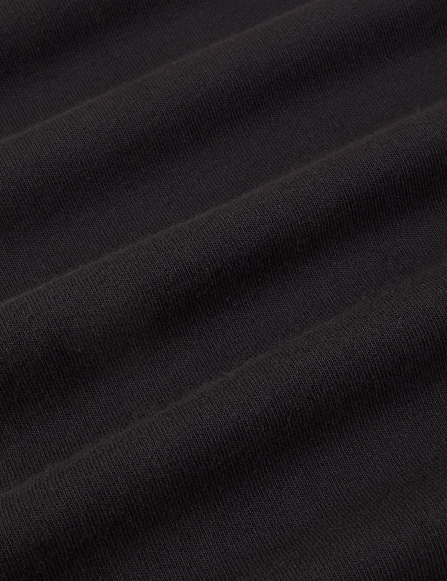 Cropped Burly Tee in Basic Black fabric detail close up