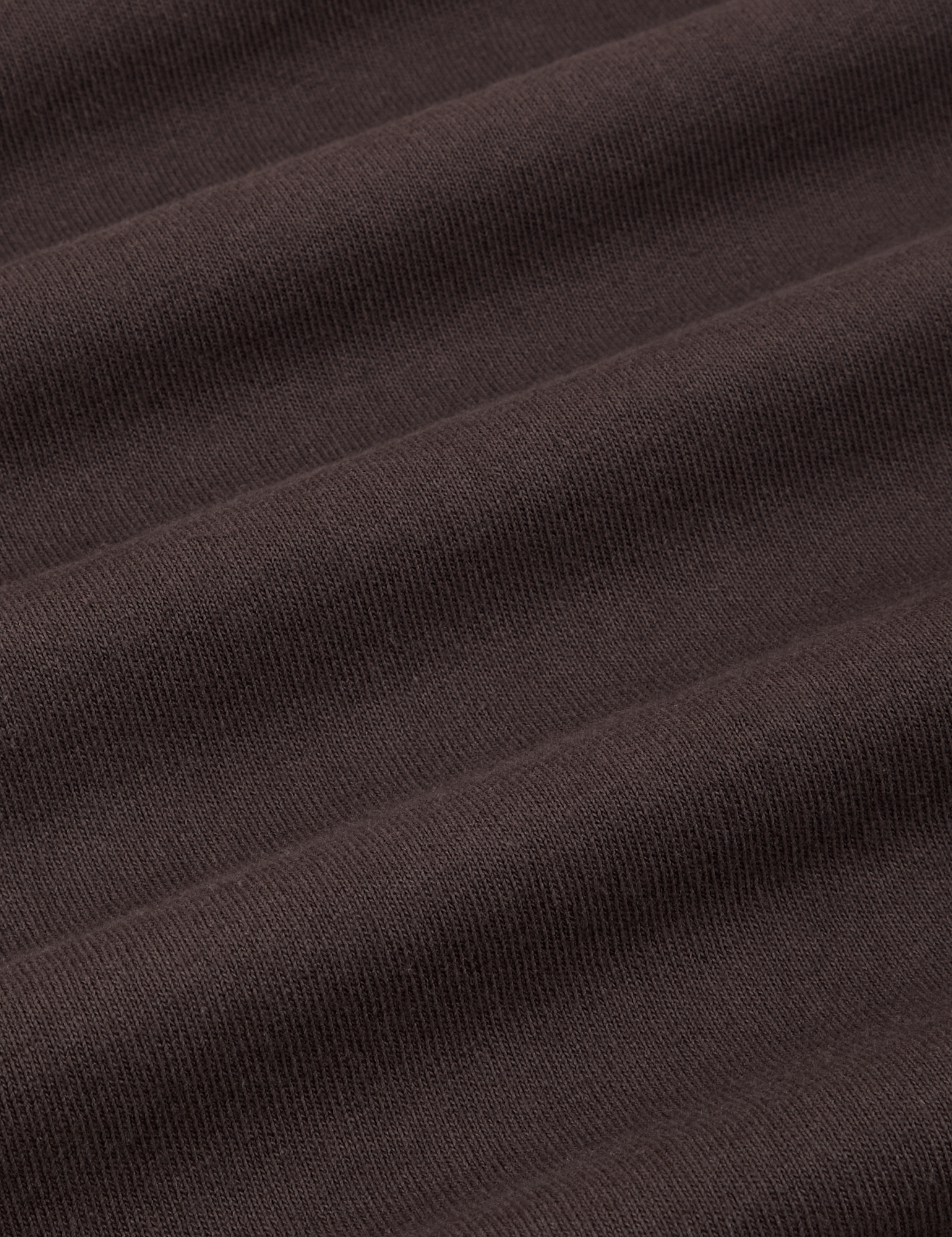 Burly Tee in Espresso Brown fabric detail close up