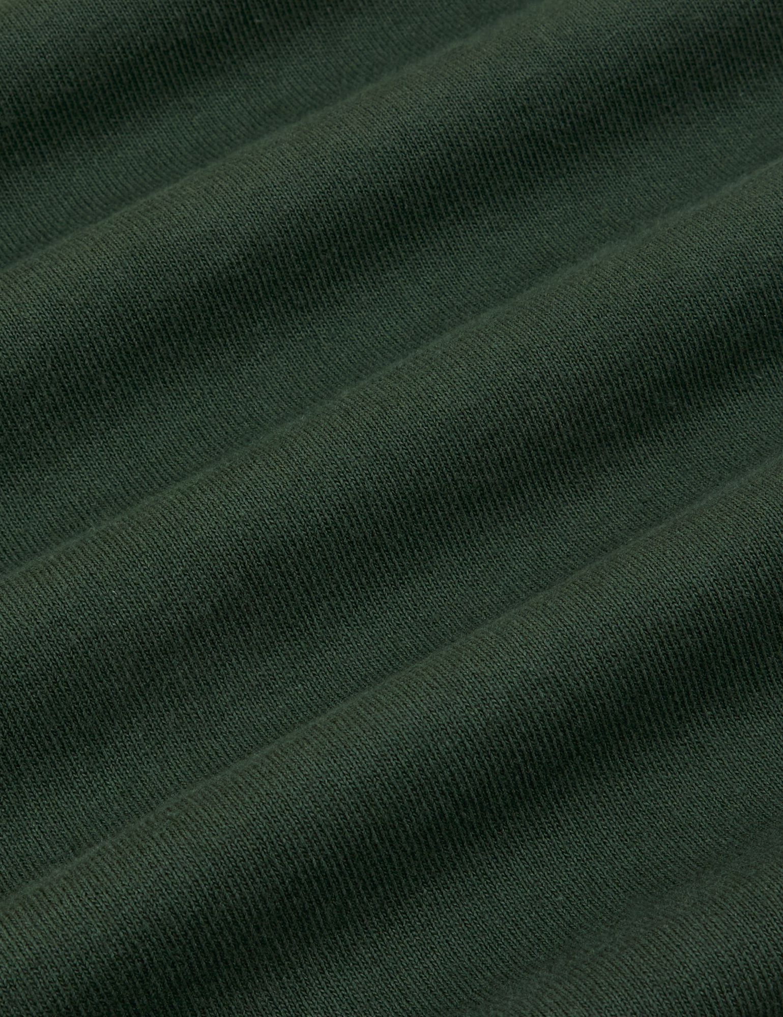 Cropped Burly Tee in Swamp Green fabric detail close up