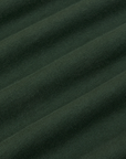 Cropped Burly Tee in Swamp Green fabric detail close up