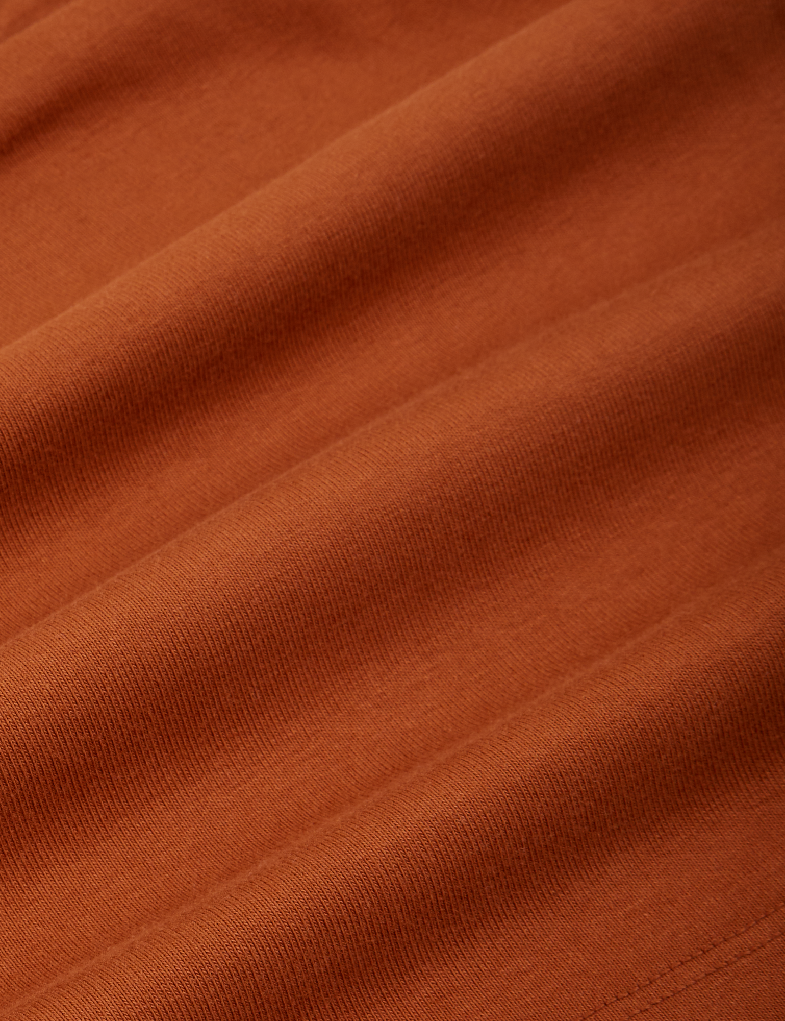 Cropped Cami in Burnt Terracotta fabric detail close up