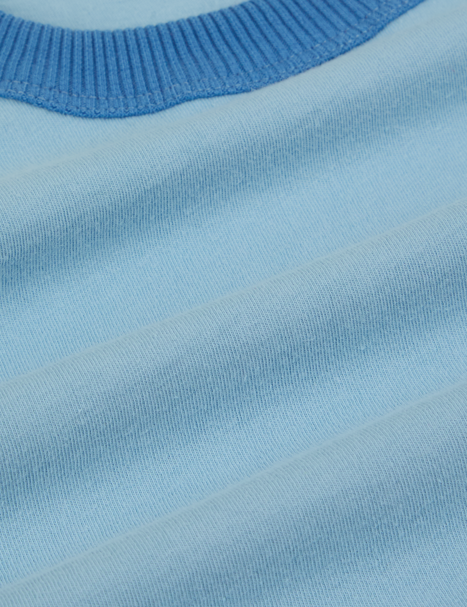 Colorblock Cropped Tank in Baby Blue fabric detail close up