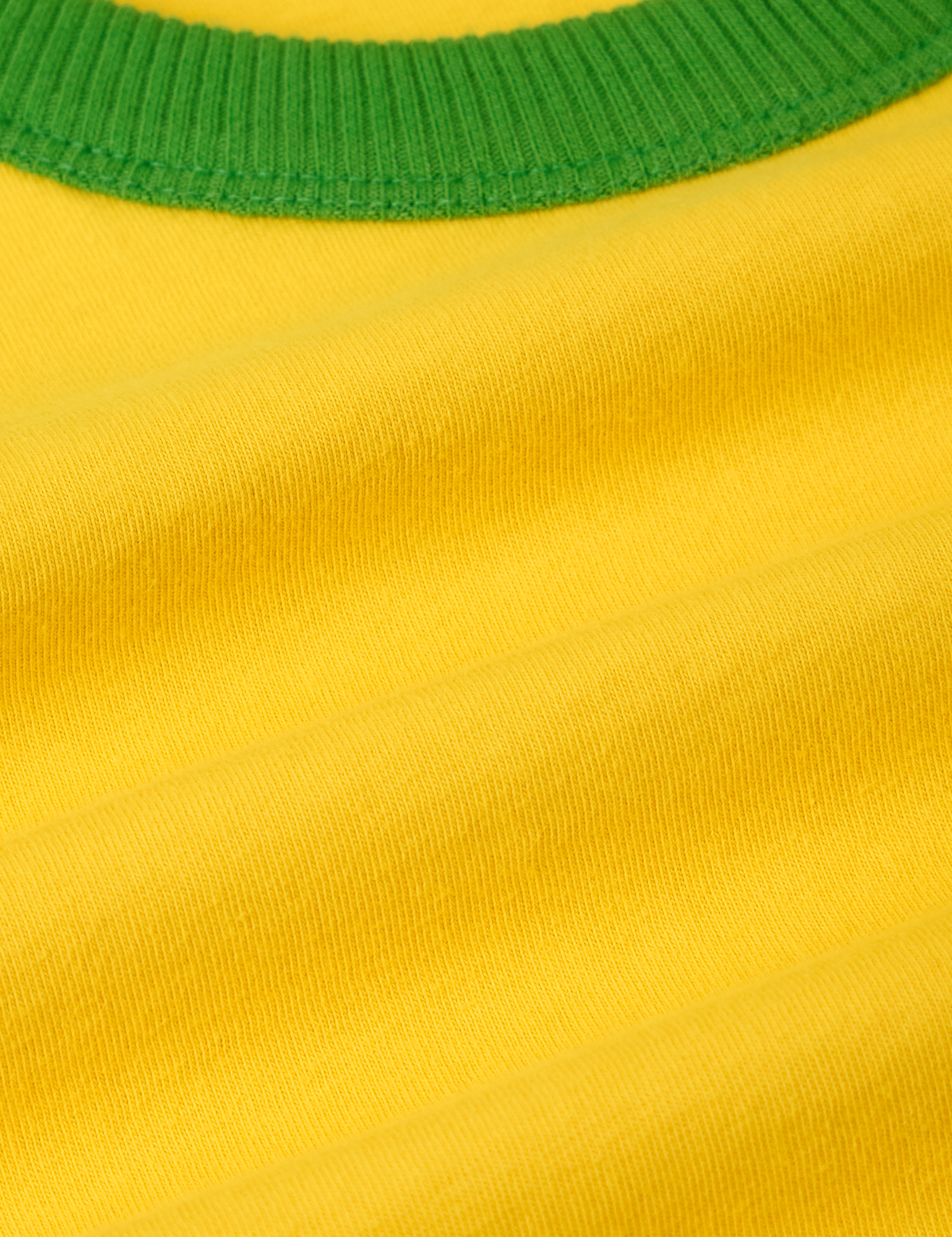 Colorblock Cropped Tank in Golden Yellow fabric detail close up