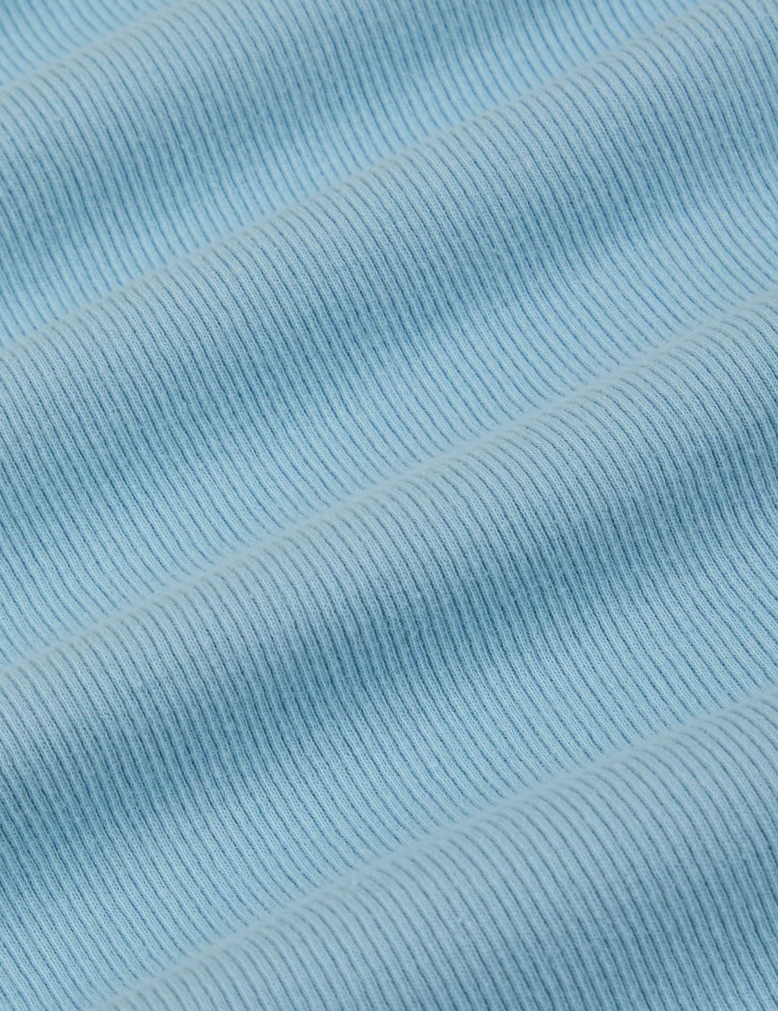 Muscle Tee in Baby Blue fabric detail close up