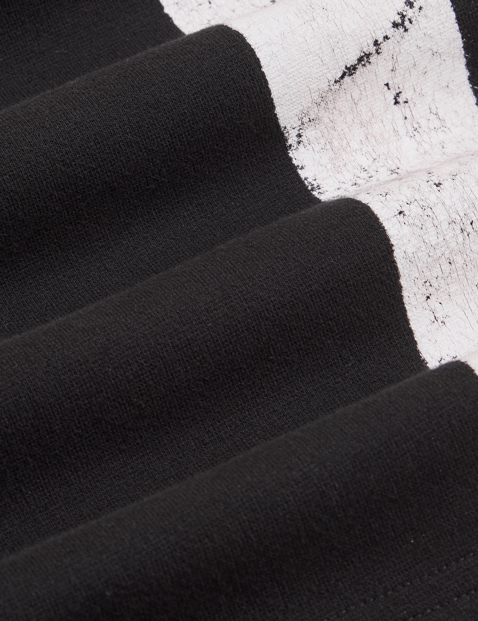 Painted Stripe Easy Shorts in Basic Black fabric detail close up