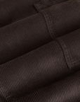 Corduroy Drop Pocket Cargo Pants - Espresso Brown