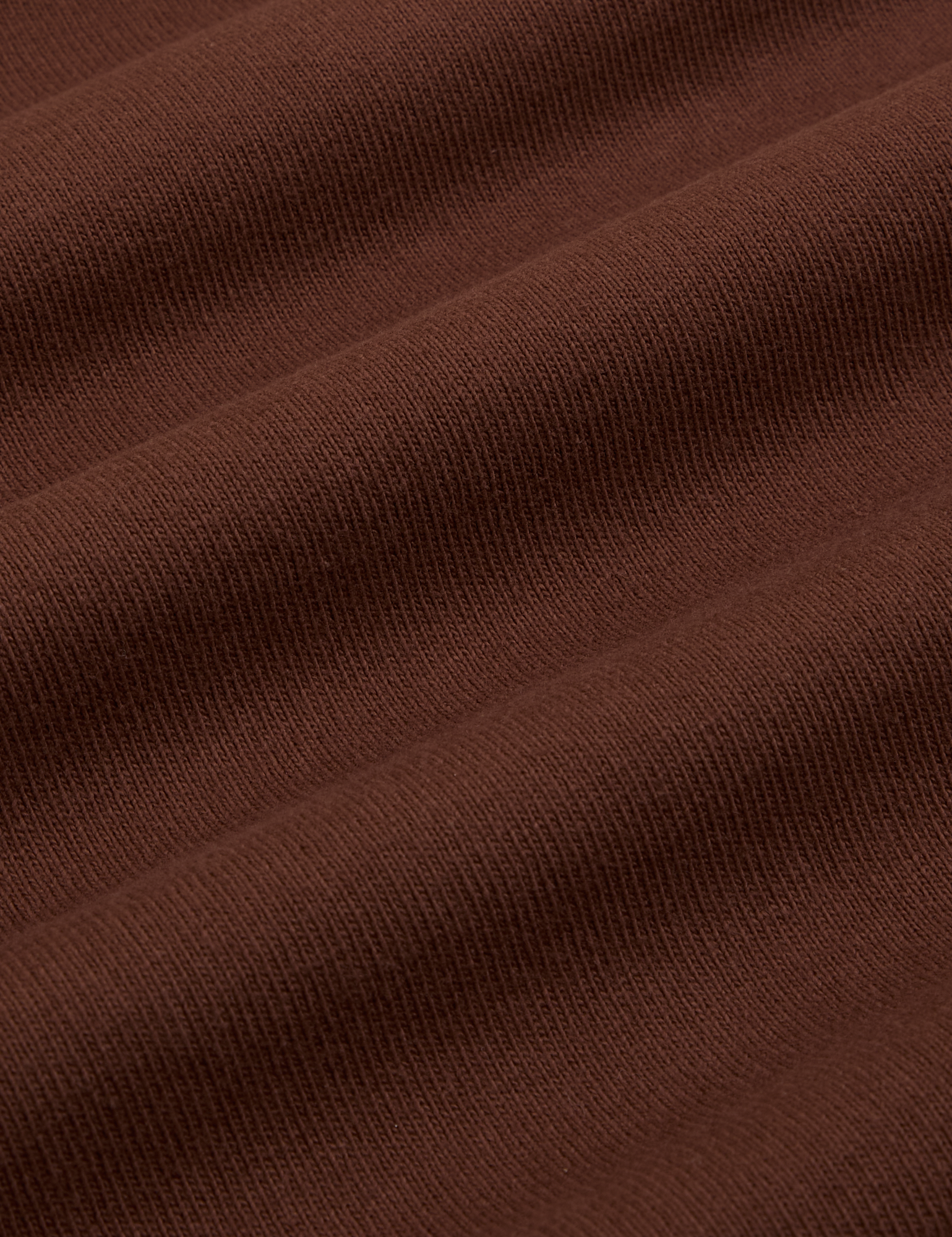 Cropped Burly Tee in Fudgesicle Brown fabric detail close up