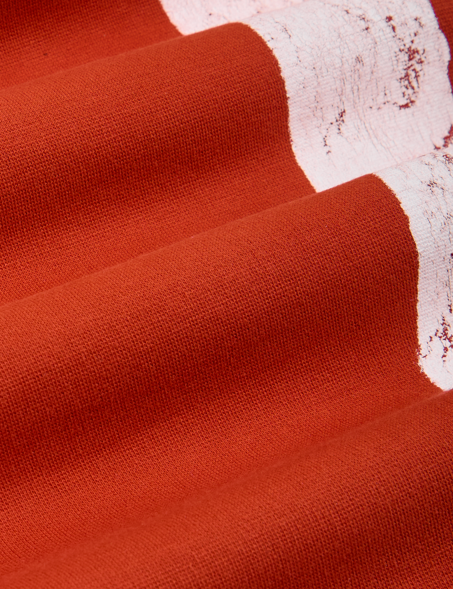 Painted Stripe Easy Shorts in Paprika fabric detail close up