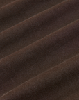Petite Short Sleeve Jumpsuit in Espresso Brown fabric detail