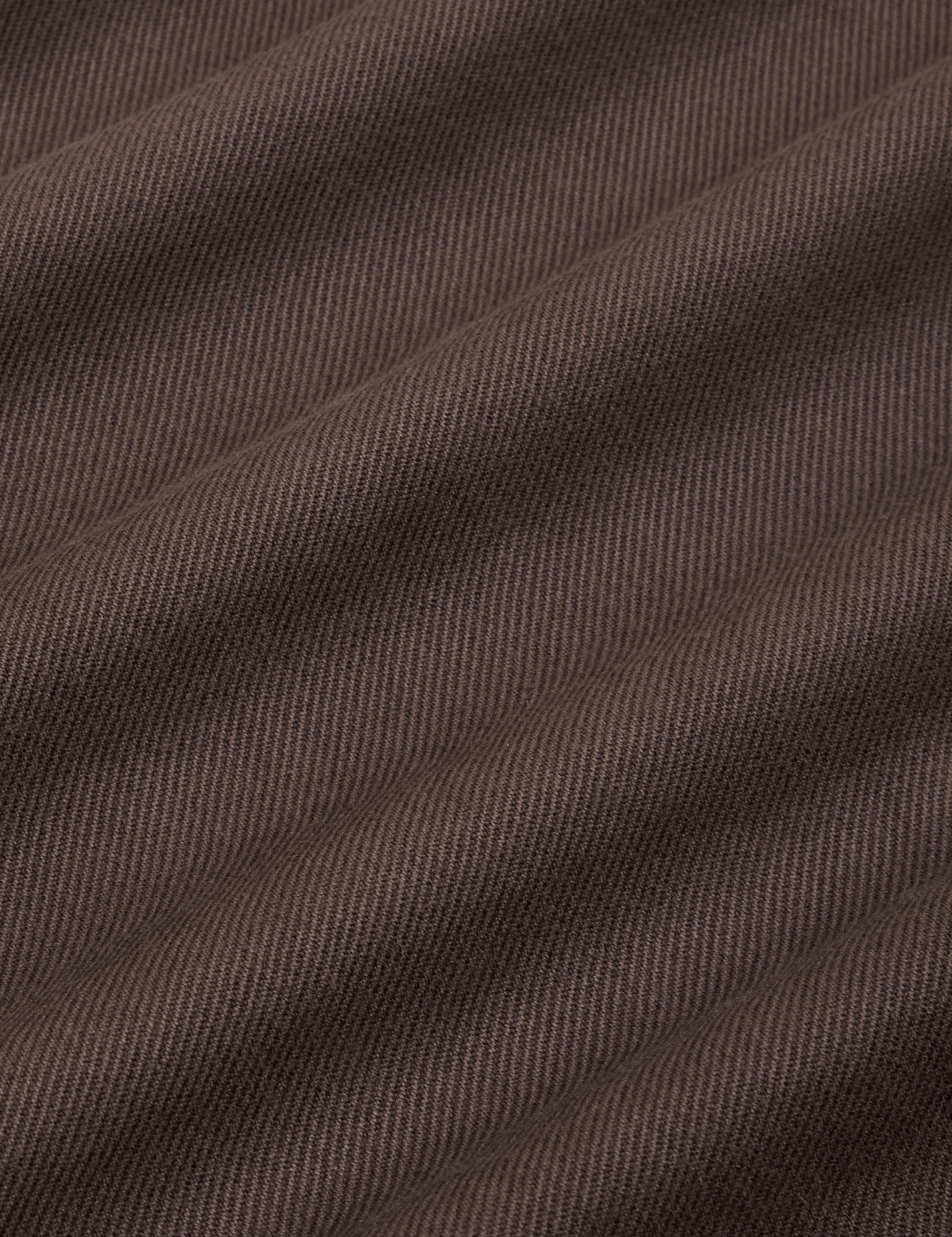 Flannel Overshirt in Espresso Brown fabric detail close up